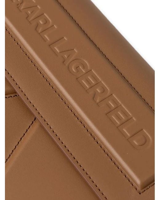 Karl Lagerfeld Brown Small Ikon K Bag