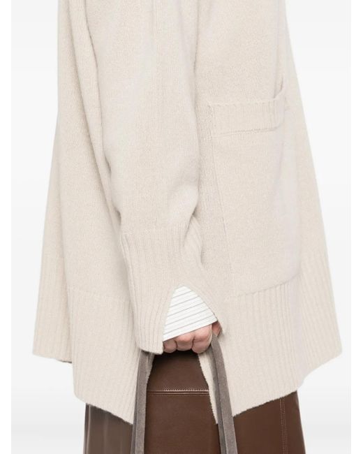 Cardigan Con Tasche Applicate di Roberto Collina in White