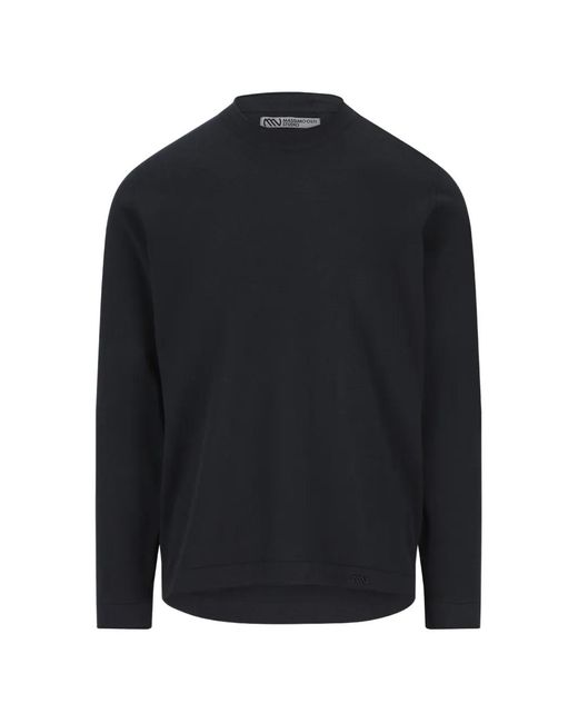 Massimo Osti Studio Blue Logo Crew-Neck Sweater for men