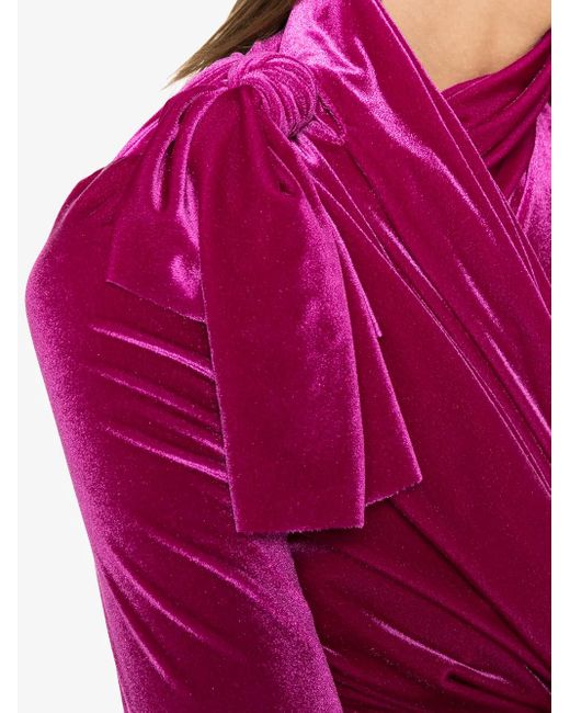 Balenciaga Purple Minikleid in Wickeloptik