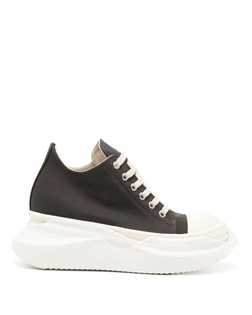 Rick Owens Black Lido Abstract Sneakers mit Schnürung