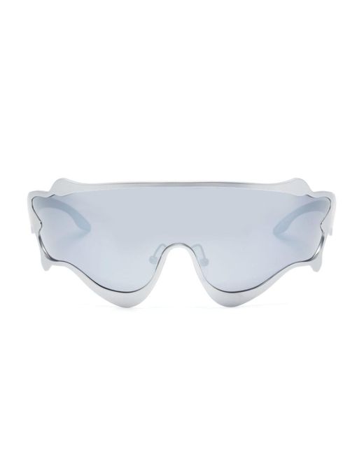 Henrik Vibskov Blue Octane Shield-frame Sunglasses