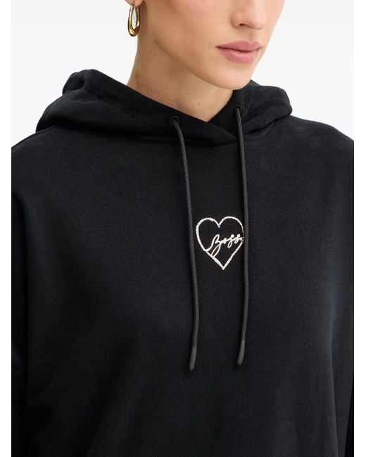 Sudadera con capucha y motivo gráfico Boss de color Black