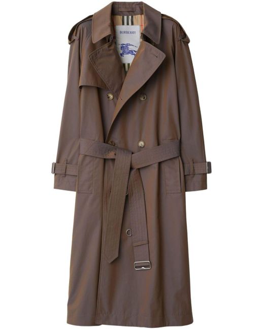 Burberry Brown Double-breasted Cotton Trench Coat