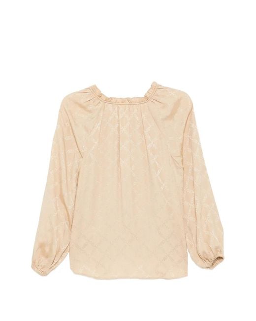 Michael Kors Natural Monogram Blouse