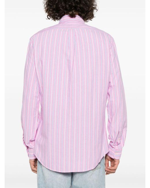 Polo Ralph Lauren Pink Polo Pony Striped Shirt for men