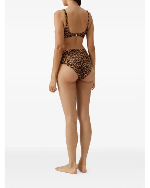 Melissa Odabash Brown Bel Air Cheetah-Print Bikini Top