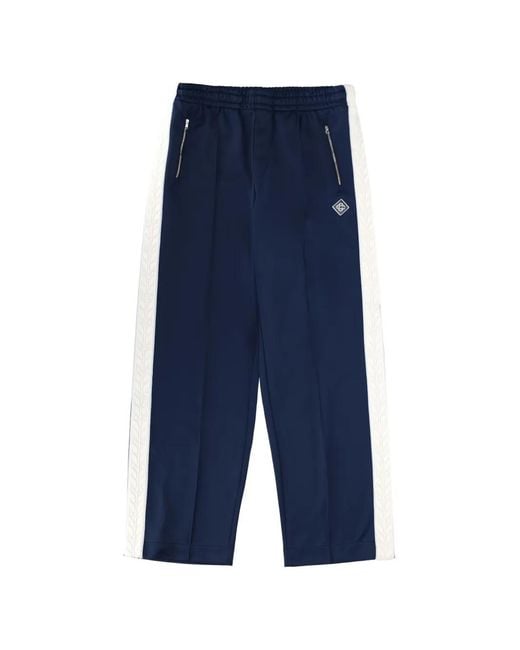 Casablanca Blue Appliqué Panel Track Pants for men