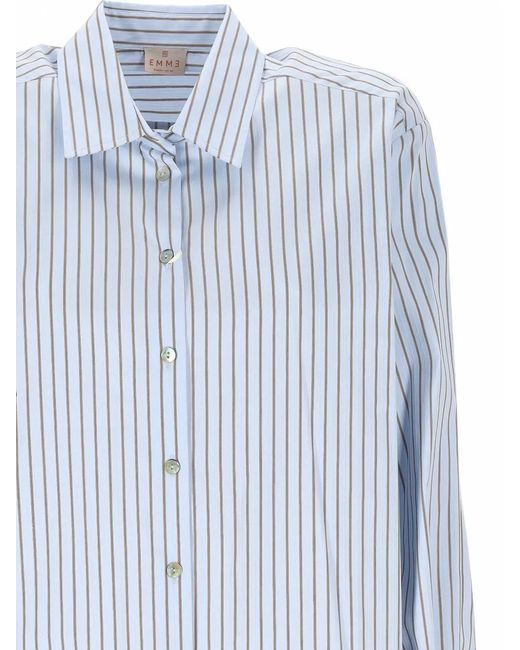 Marella Blue Striped Drawstring Shirt
