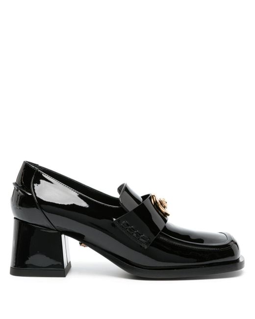 Versace Guera Leren Loafers in het Black