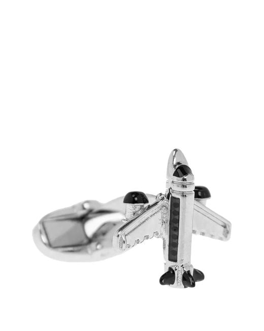 Paul Smith White Aeroplane Cufflinks for men