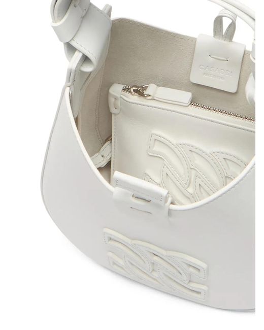 Casadei White Mini Vandome Tote Bag