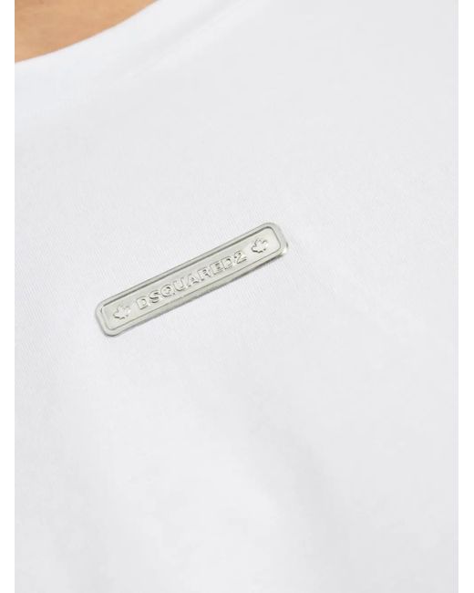DSquared² White Cotton T-Shirt for men
