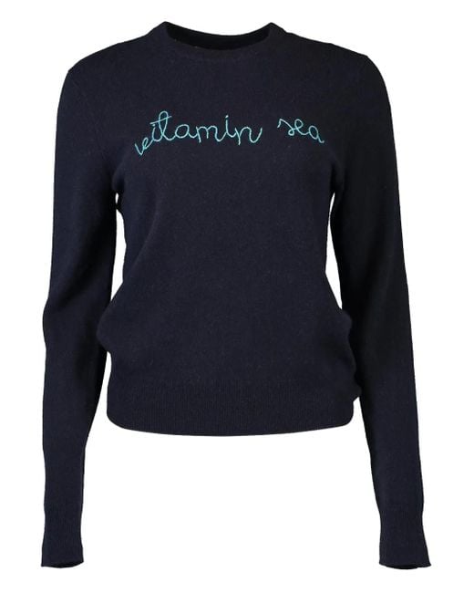 Lingua Franca Blue Vitamin Sea Sweater