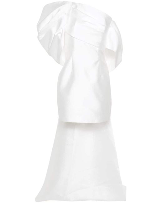 Solace London White Ula Minikleid mit Schärpe