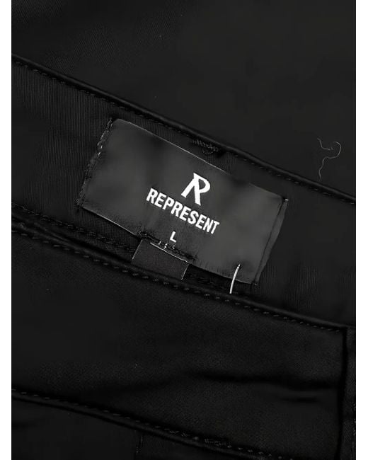 Represent Black Cargo-Pocket Trousers for men