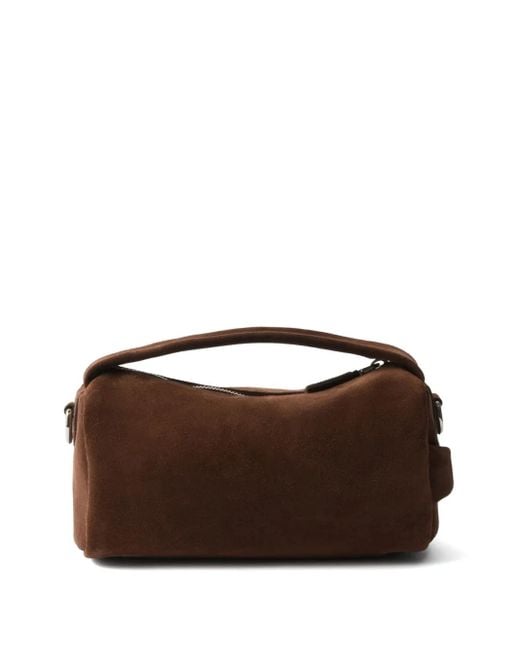 Prada Brown Suede Shoulder Bag for men