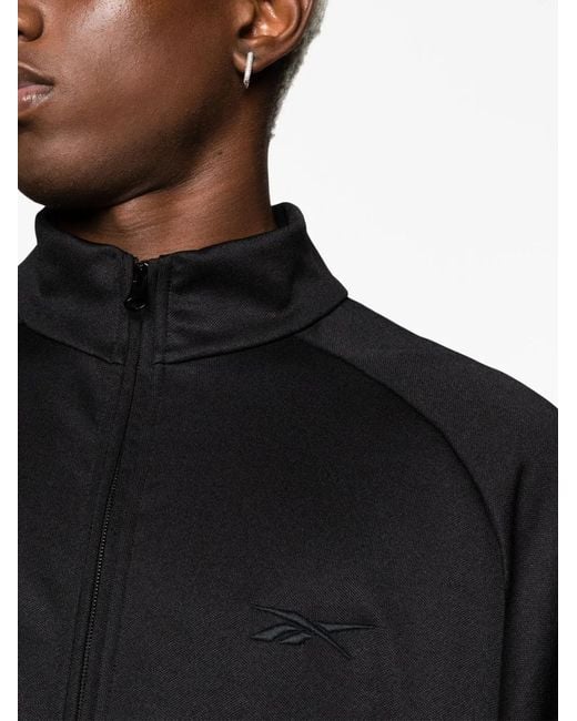 Reebok Black Piped-Trim Track Jacket for men