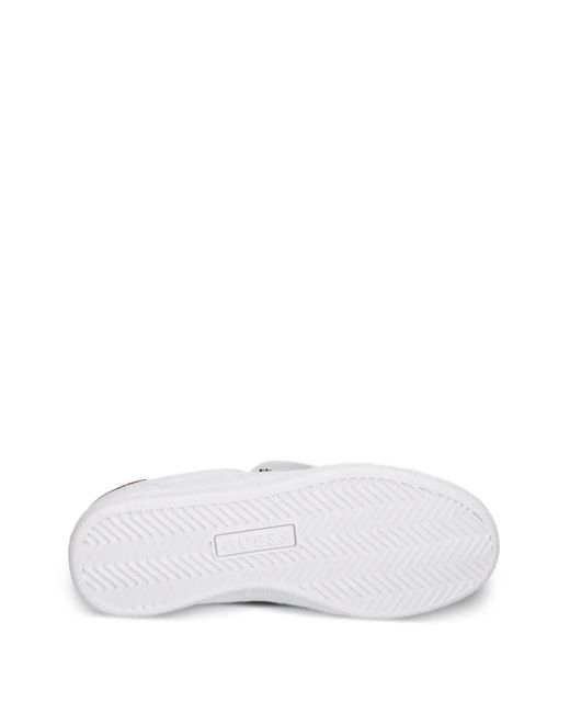 Guess White Logo-Embellished Sneakers