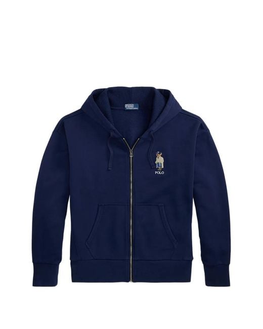 Polo Ralph Lauren Blue Polo Bear Zip-Up Hoodie for men