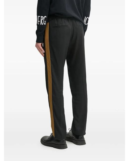Iceberg Black Side-Stripe Trousers for men