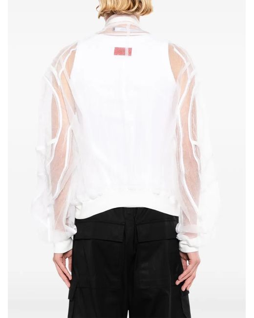 Julius White Sheer Panelled Jacket for men