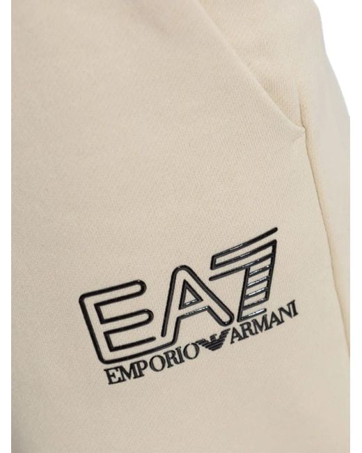 Pantalones de chándal con logo en relieve EA7 de color Natural