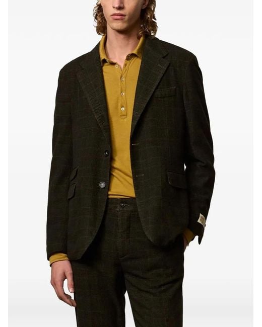 Massimo Alba Black Prince Of Wales Virgin Wool Jacket for men