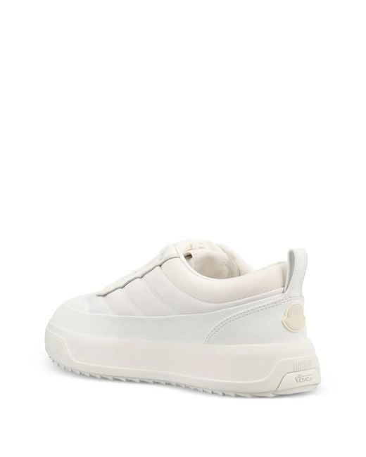 Moncler White Altive Nubuck & Suede Trainers for men