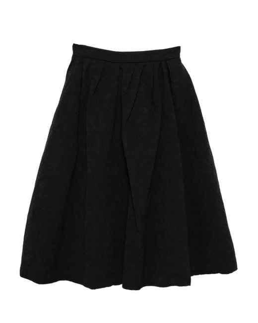 Carolina Herrera フローラル スカート Black