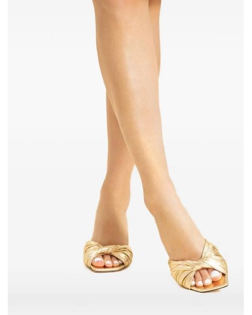 Jimmy Choo Metallic Skye Twist Mules