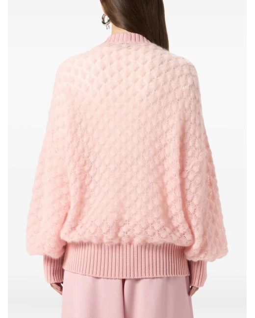 Blumarine Pink Strukturierter Cardigan