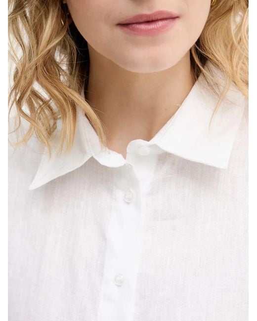 Sisley White Short-Sleeve Shirt