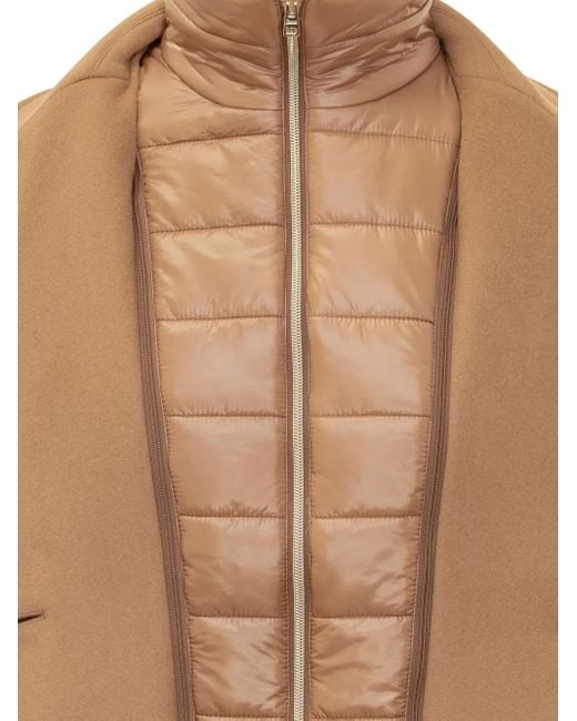 Herno Brown Single-Breasted Wool Coat