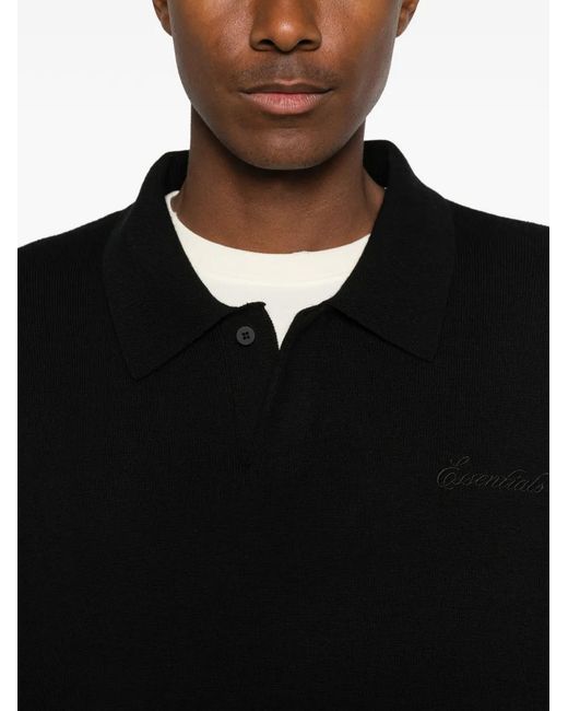 Fear Of God Black Polo Signature 90S À Logo Brodé for men