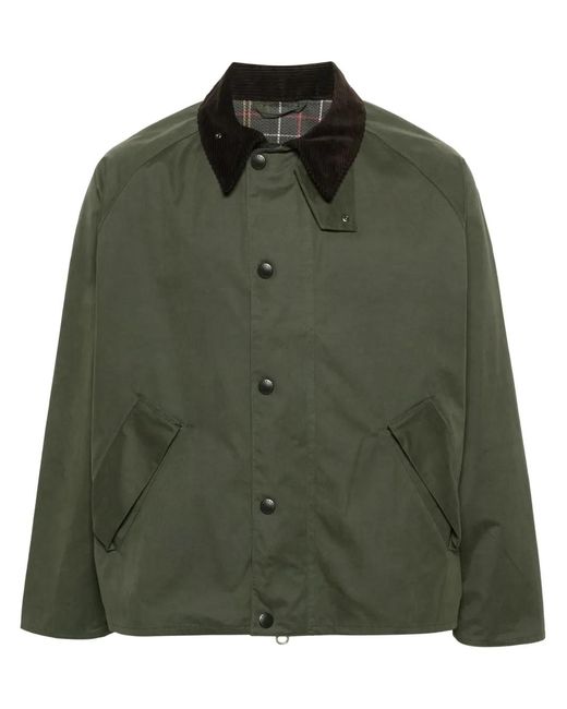 Barbour Green Os Transport Wax Jacket for men