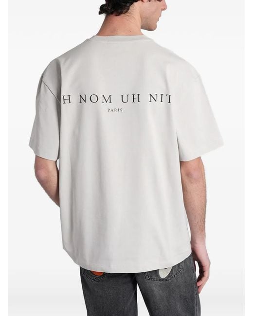 Ih Nom Uh Nit White Graphic-Print Cotton T-Shirt for men