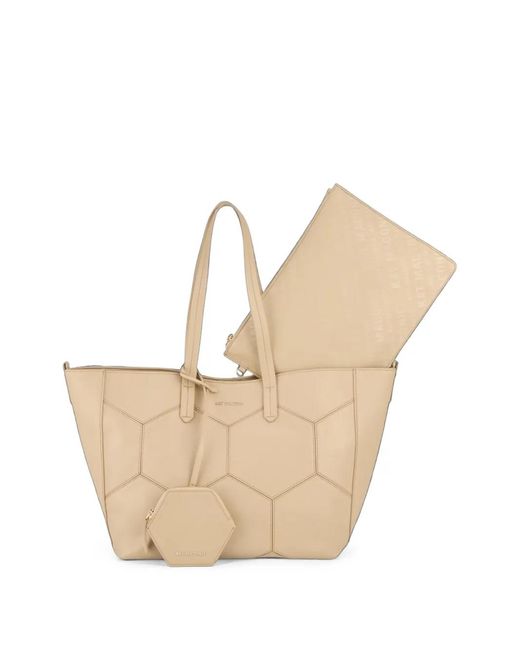 Kat Maconie Natural Medium Charlotte Geometric-Quilted Tote Bag
