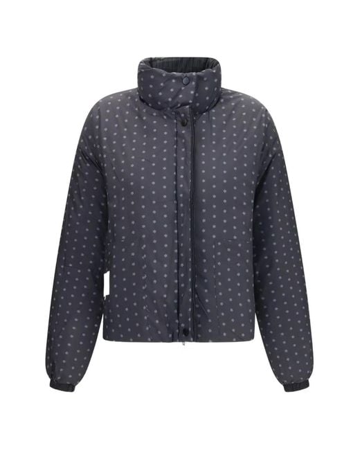 GONGDID DESIGN Blue Pleated Reversible Jacket