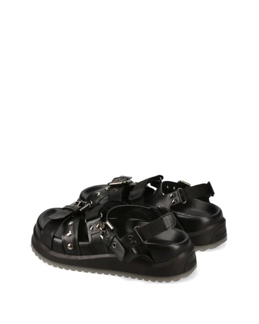 Premiata Black Adjustable-Strap Sandals