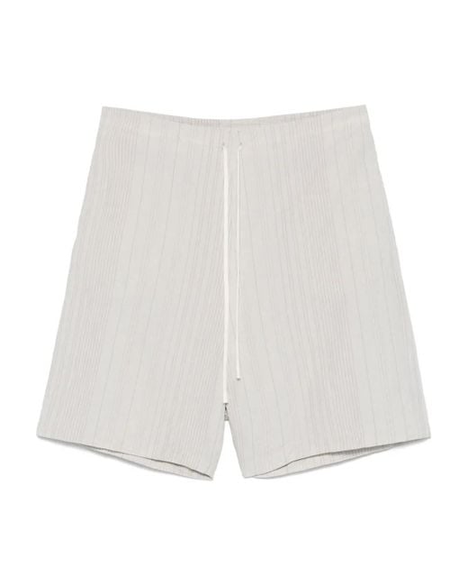 Forme D'expression White Striped Shorts for men