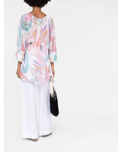 Etro ボートネック ブラウス Pink