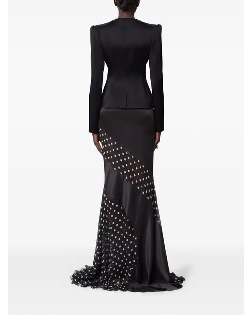 Nina Ricci Black Crepe Pleated Jacket