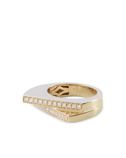 Bague En 9Ct Sertie De Diamants Rainbow K en coloris Metallic