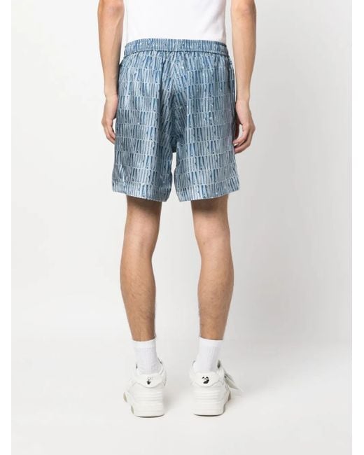 Amiri Blue Gradient Drawstring Shorts for men