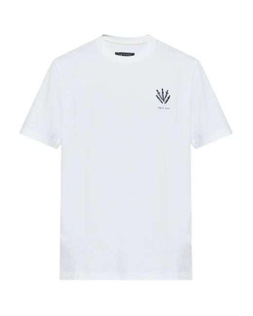 Rag & Bone White Logo-Print T-Shirt for men