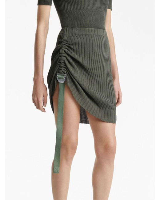 Dion Lee Green Gathered Utility Skirt