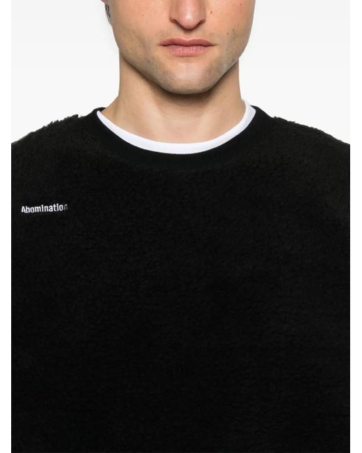 (w)taps Fleece Sweater Met Logopatch in het Black voor heren