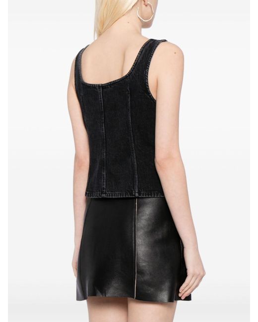 Haut en jean à design de corset JNBY en coloris Black