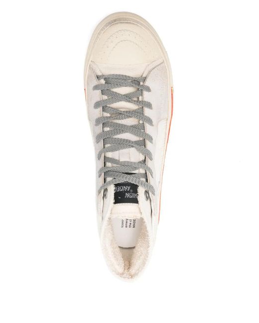 HIDNANDER White Baskate Sneakers for men